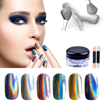 

1Box Holographic Nail Dust Rainbow Pigment Nail Powder Glitters Decoration