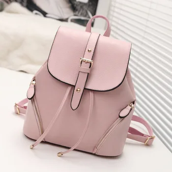 

Outdoor Travel Bag Women Bag Fashion Backpack Student PU Leather Waterproof Book Bag Girl Back Pack