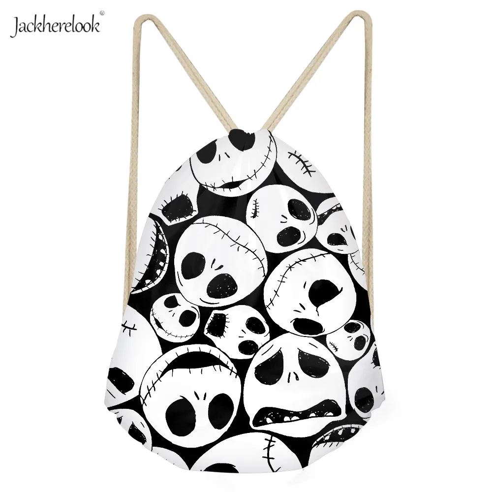 

Jackherelook The Nightmare Before Christmas Drawstring Bag for Boy Girls Cartoon Travel Storage Pack String Backpack Pouch Sack