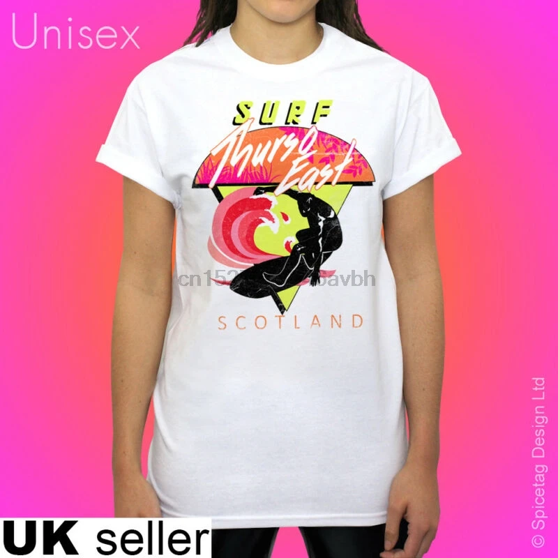 70s Thurso East T-shirt Surf Tshirt Scotland Surfing Sport Top Retro Tee Wave T |