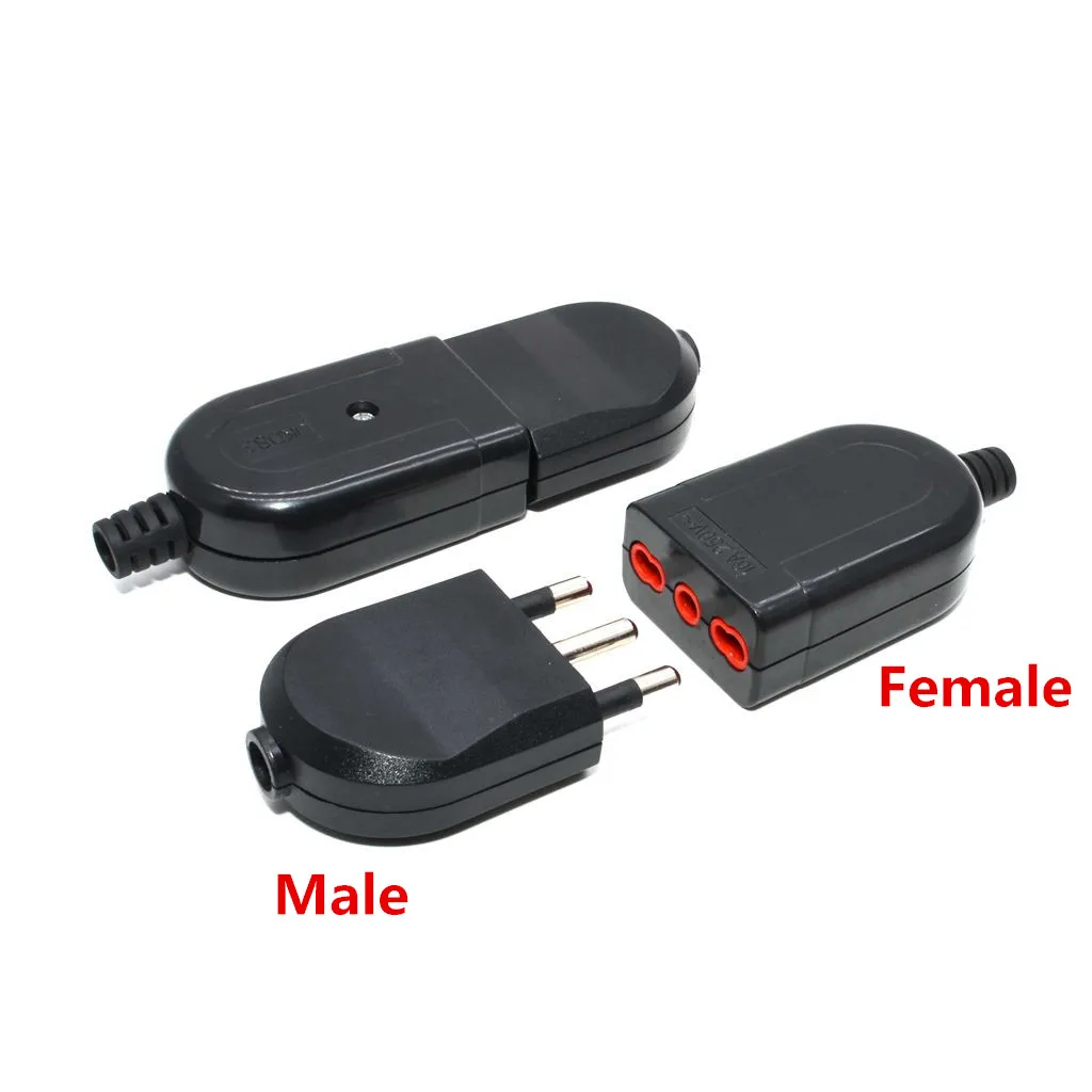 3 pins PVC shell wiring assembly plug Italy standard power Adaptor detachable plug 16A