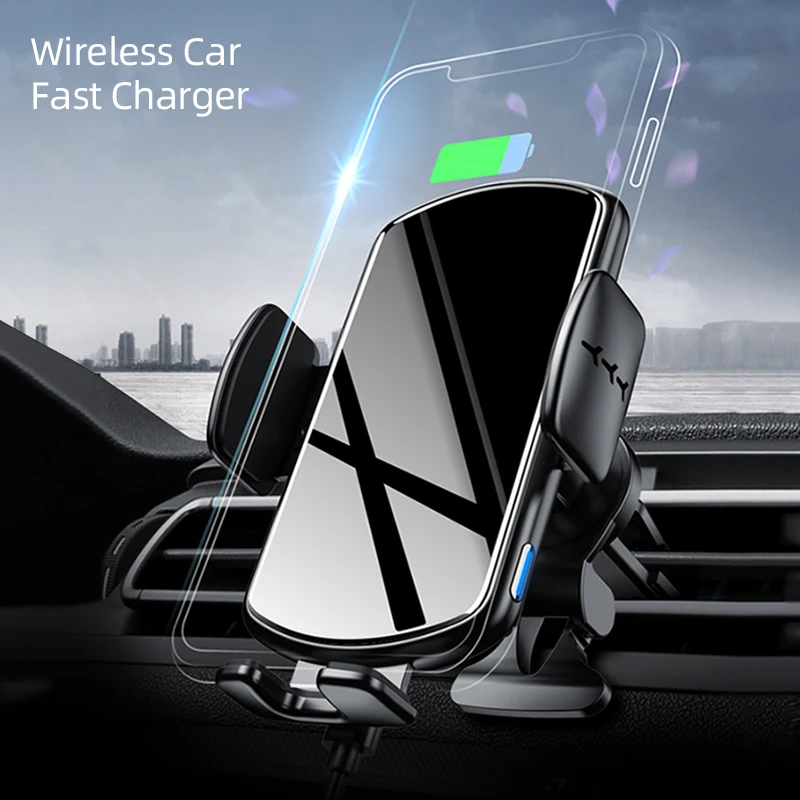 QCY 15W Wireless Car Charger Phone Holder for iPhone Wireless Charging Car Induction Charger Mount for Samsung Huawei - ANKUX Tech Co., Ltd