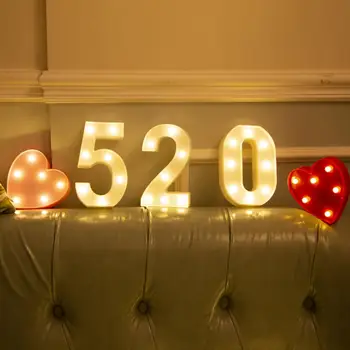 

DIY 16CM LED Letter Night Light Alphabet Battery Home Culb Wall Decoration Party Wedding Birthday Decor Valentine's Day Gift