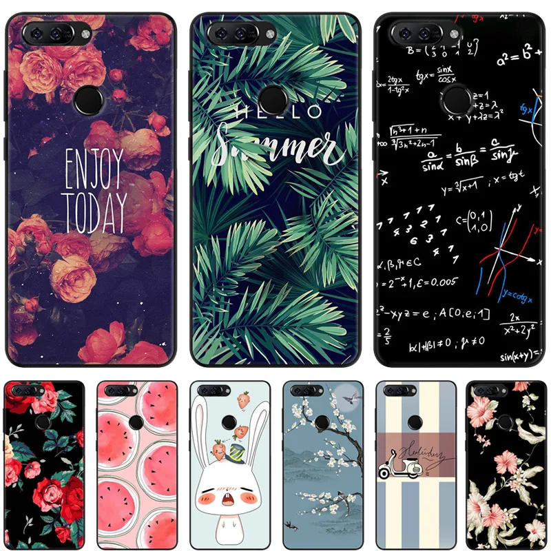 

For Lenovo K5 Case K350t Cartoon Printed Soft Black Bumper Silicone TPU Cover For Lenovo K5 Pro K5S K5 S K 5 Cases For LenovoK5