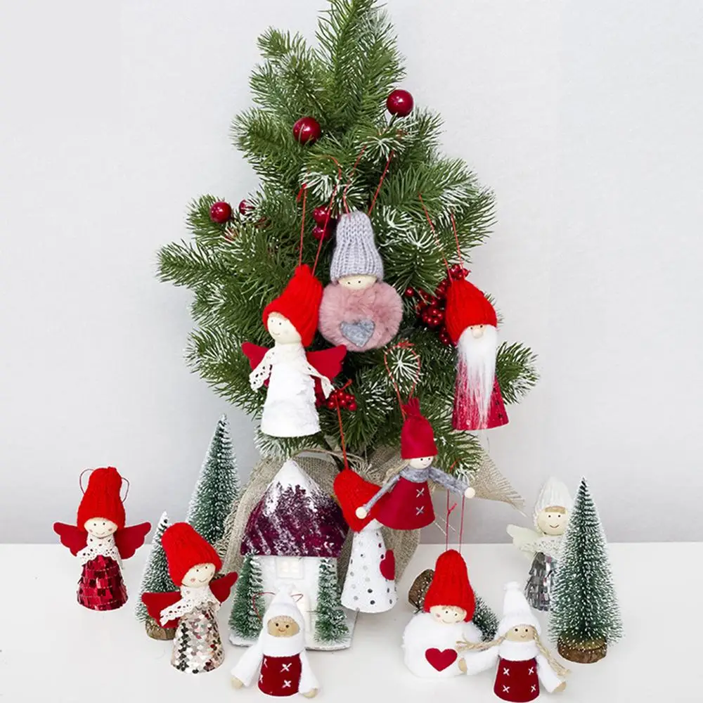 New Year Latest Christmas Angel Dolls Cute Xmas Tree Ornament Noel Deco Decoration for Home Office Navidad Kid Gift | Дом и сад