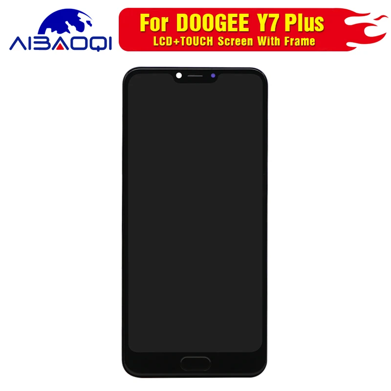 Сенсорный экран ЖК-дисплей для Doogee Y7 plus дигитайзер в сборе с рамкой запасные части+ инструмент для разборки