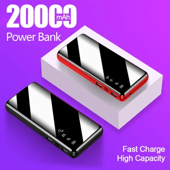 

20000mAh Power Bank Fast Charging Dual USB Powerbank External Battery With LED Display Charger For All Smart Phone Free Shipping