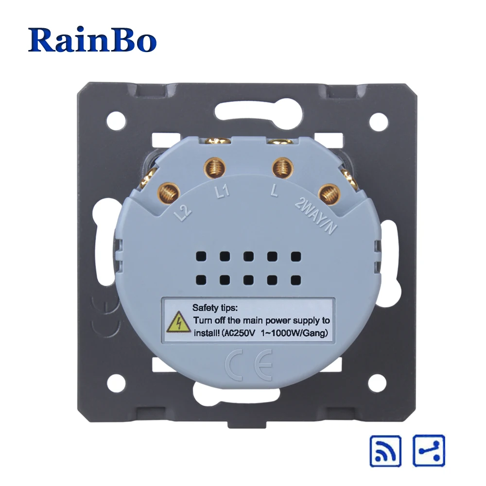 RainBo Stairs сенсорный модуль DIY части 2ганг 2way настенный выключатель ЕС Удаленный