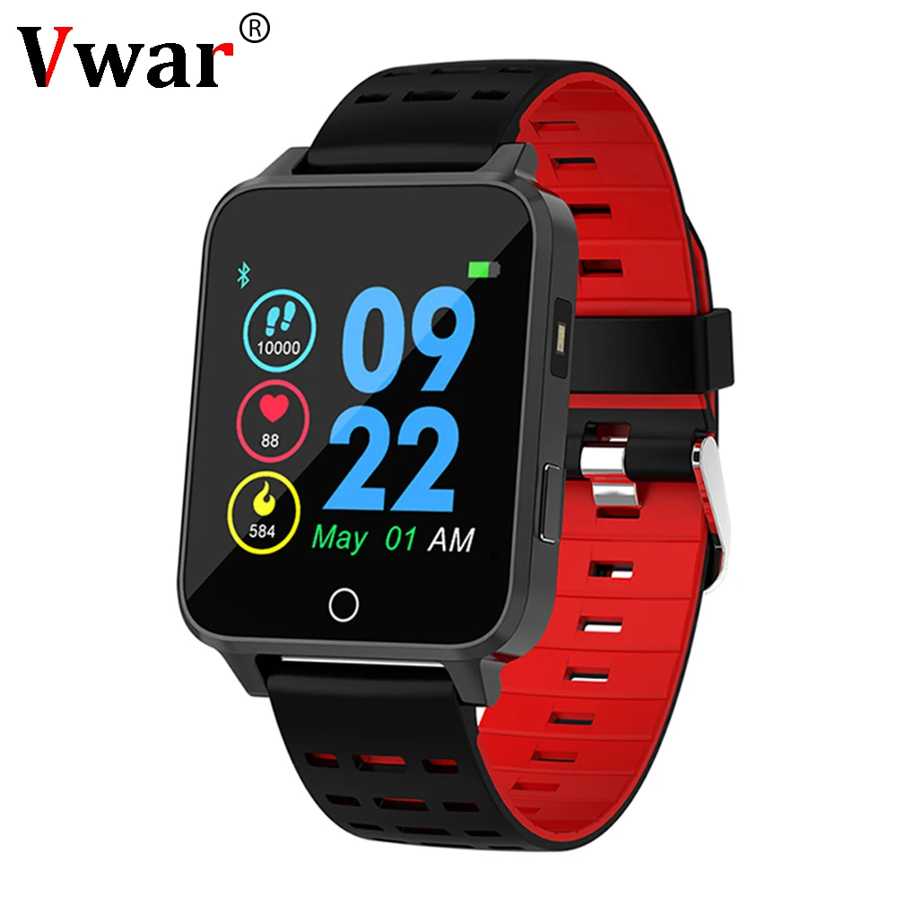 Vwar X99 полностью умные часы с сенсорным экраном IP68 Водонепроницаемые плавательные умные часы монитор сердечного ритма для Xiaomi apple спортивные наручные часы - Цвет: Красный