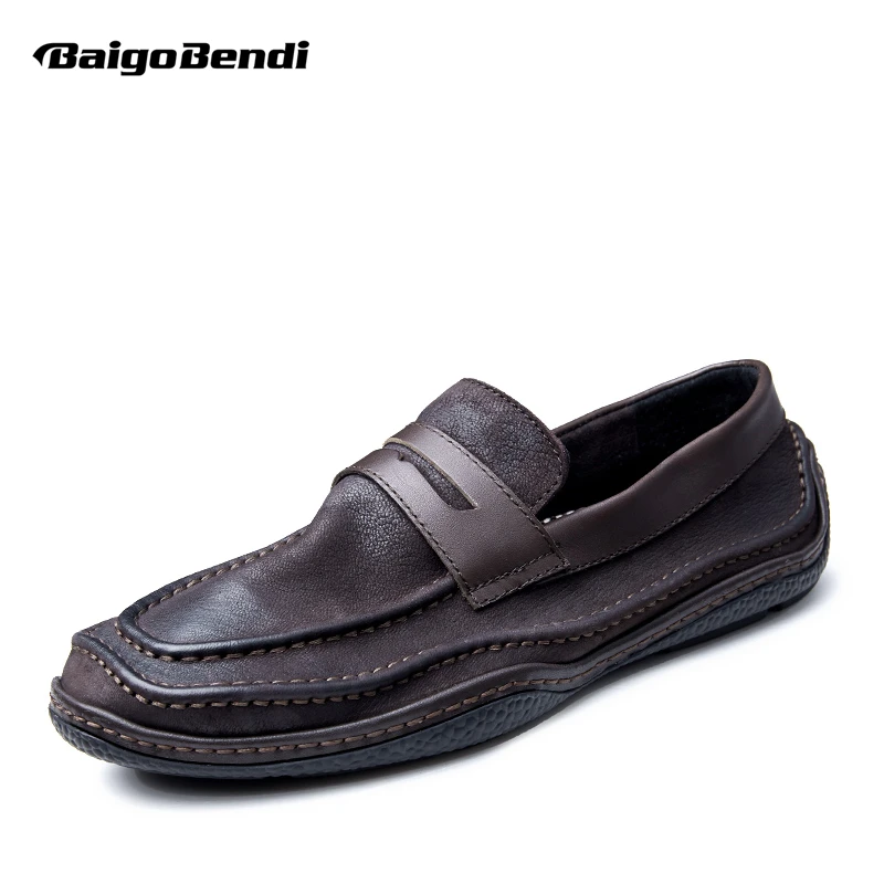 Men High End Loafers Super Soft Full Grain Leather Summer Lightweight  Casual Shoes Businessman|Men's Casual Shoes| - AliExpress