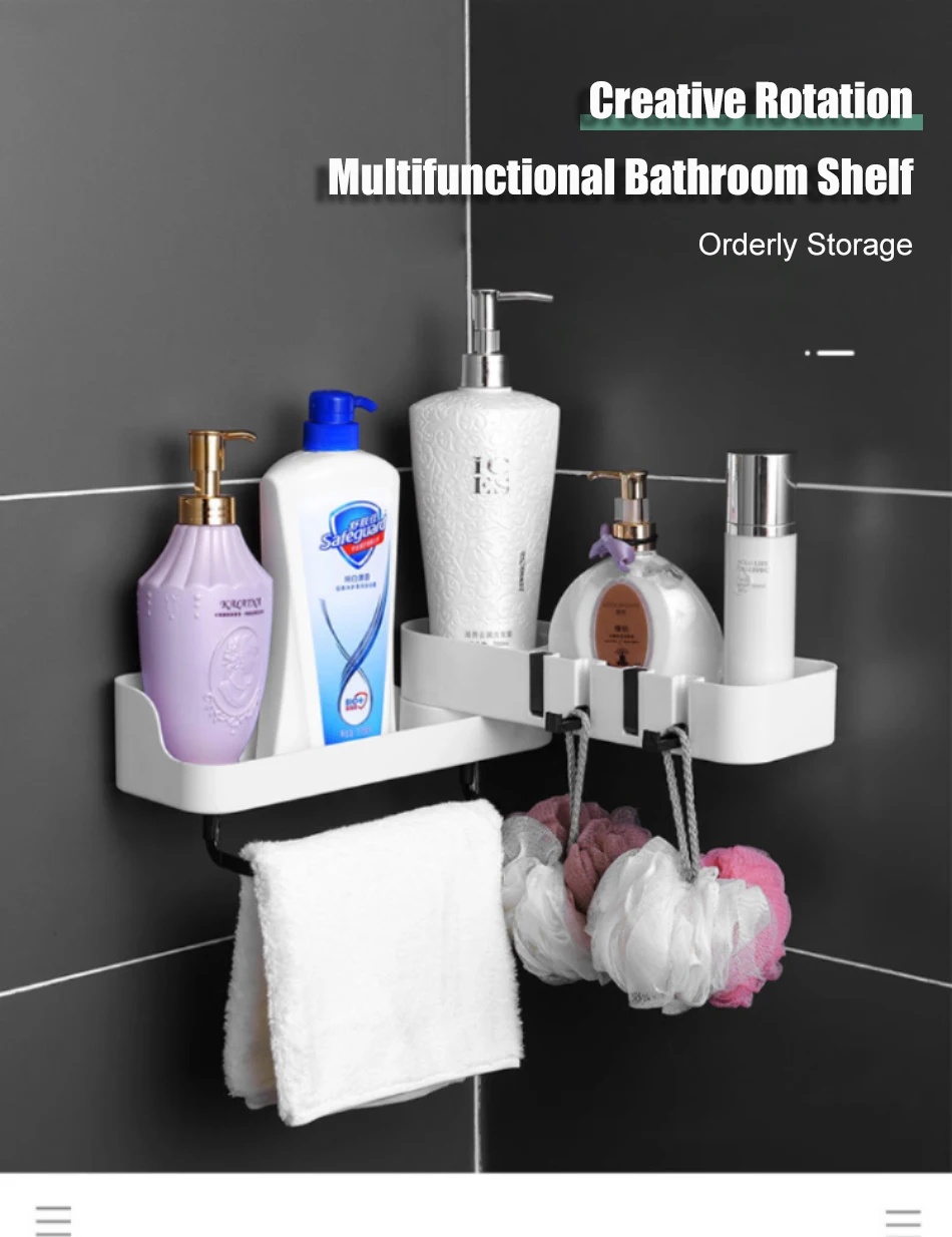 Bathroom Shelf Organizer Rotatable