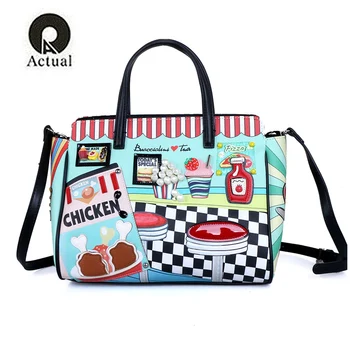 

2020 new women's bag creative fashion Korean color matching embroidery handbag versatile one shoulder slant span large capacity