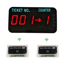 Беспроводная очередь, система номер вызова, светодиодный дисплей, номер и номер счетчика(2 кнопки+ 1 дисплей