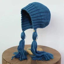 Bonnet en tricot pour femme, à la mode, chaud, à pompon, Skullies, coupe vent, Ski, HT3994