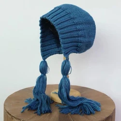 Bonnet en tricot pour femme, à la mode, chaud, à pompon, Skullies, coupe vent, Ski, HT3994 