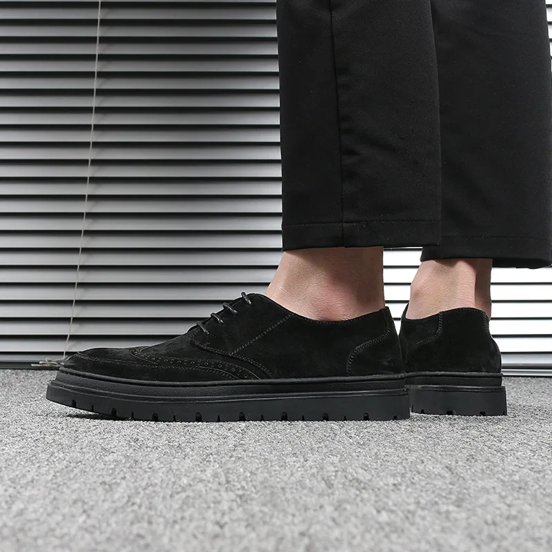 

2019 Spring New Style Genuine Leather Bullock Leather Shoes Men's Korean-style Students Shoes Versitile Fashion Breathable MEN'S