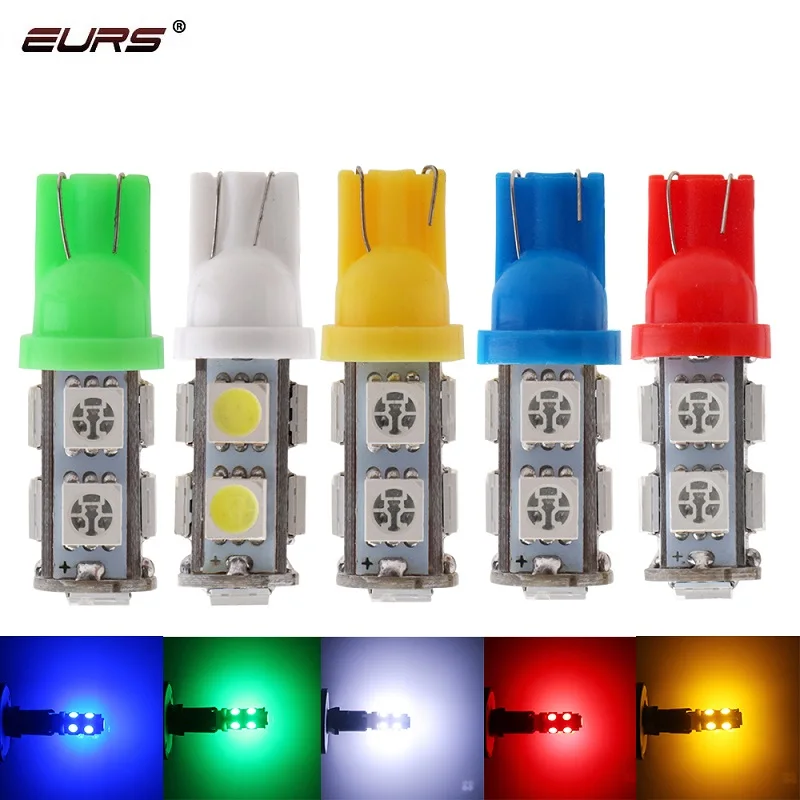 4pcs T10 LED Bulb 9SMD Car Light Led 194 168 192 W5W 12 V Styling led interior lamp For Lights White 12V DC | Автомобили и