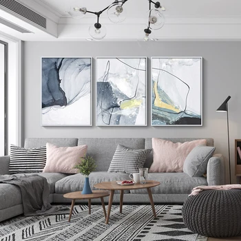 

Watercolor Line Art Canvas Painting Morden Abstract Ink Posters and Prints Cuadros Wall Art Pictures for Living Room Home Decor