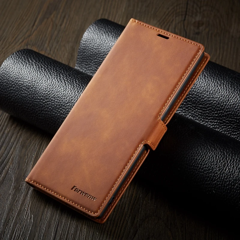 Dream Brown Для samsung Galaxy S10 Plus чехол S10 5G Магнитный кошелек Флип кожаный чехол samsung Galaxy S8 S9 Note 10 Plus S7 Edge J4 J6 чехол - Цвет: Dream Brown
