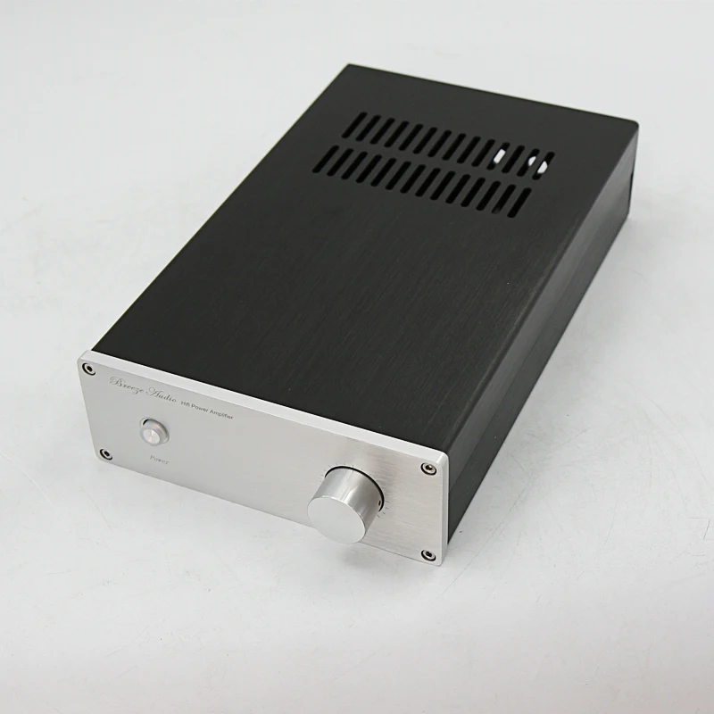 Silver front panel BZ1907 полностью алюминиевый усилитель мощности коробка LM3886 шасси аудио усилитель чехол может вместить 200-300 Вт трансформатор - Цвет: Silver front panel