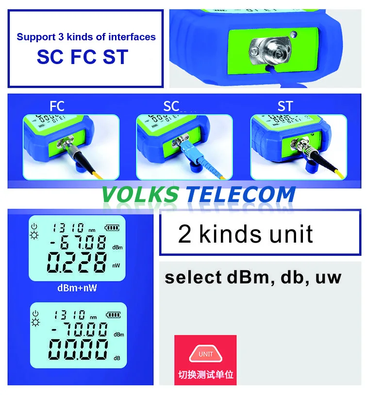 mx7a-70 ~ + 3dbm com luz led para testador de cabo rj45