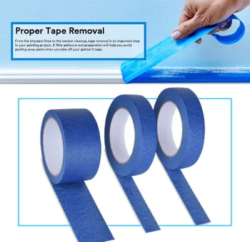 

Blue Painter Tape Woodwork Metal And Glass Tape Professional Painters Tape UV-resistant Eco-friendly Easy To Remove Tape