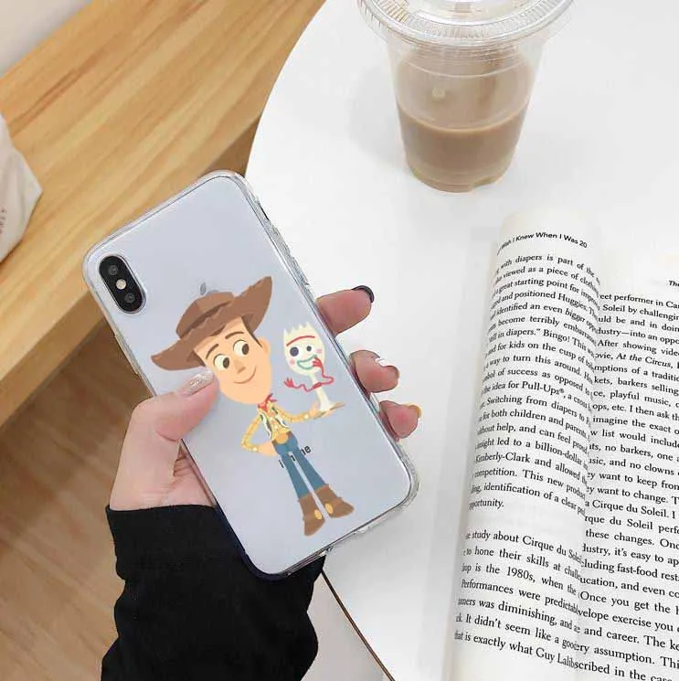 Мультяшный Forky чехол для телефона для iPhone SE 5S 7 11 Pro X XS MAX XR 8 6 6s Plus забавная история игрушек Мягкая силиконовая задняя крышка с надписью Funda