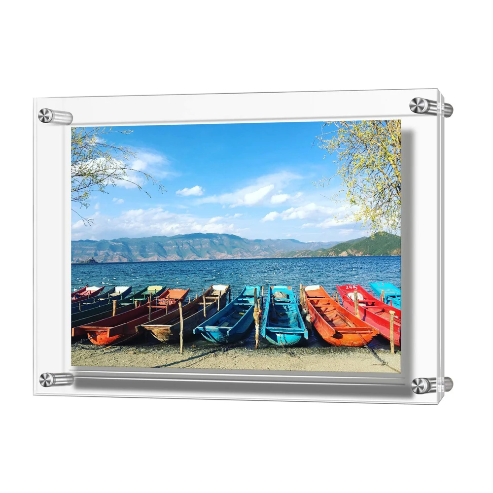 (Pack/5units) Custom 24x36" Wall Mounted Acrylic Lucite Floating Frame