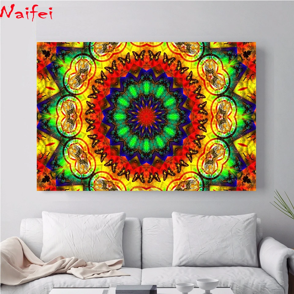 Psychedelic 5D DIY Алмазная вышивка искусство абстрактное дерево лицо человека круг