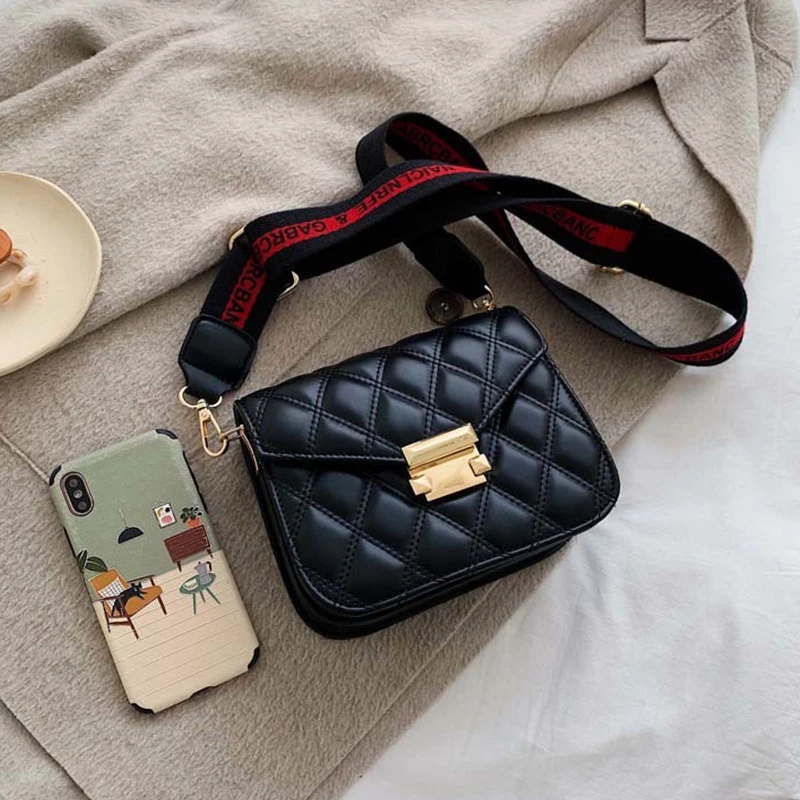 Diamond Lattice Messenger Bags Women Leather Cross Body Brand Bag Shoulder Woman Handbag Korean Sac A Main Femme De Marque Luxe