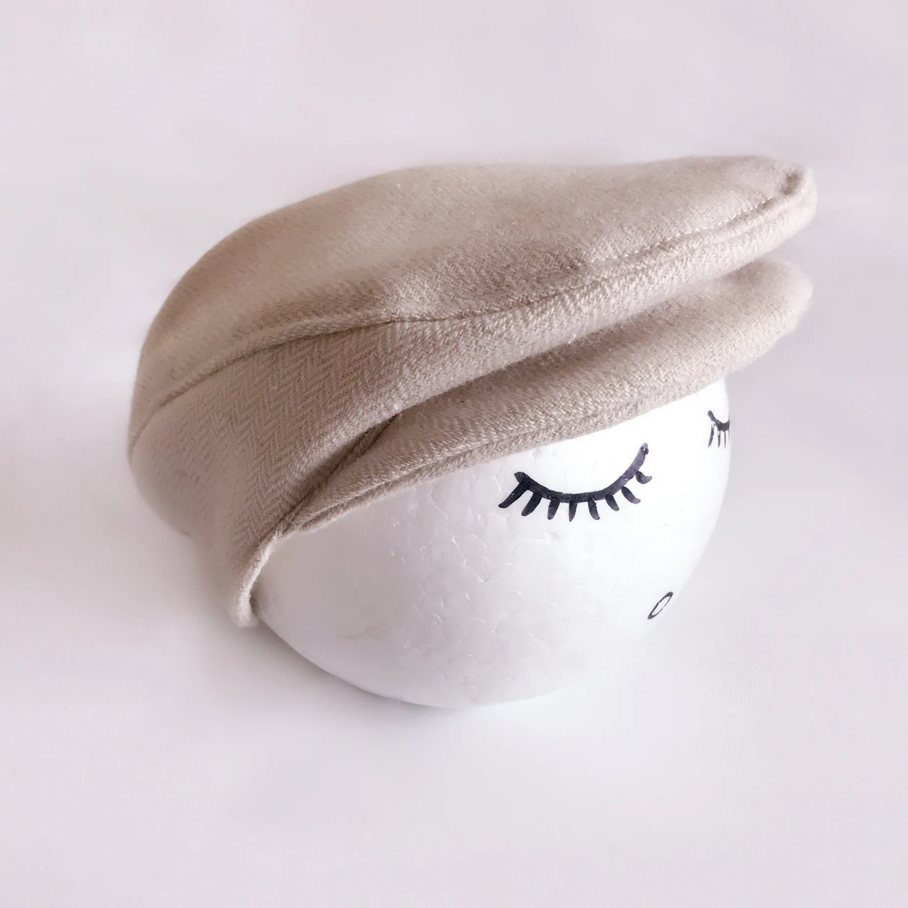 Cream-Coloured Детские Подставки для фотографий новорожденных шляпа для маленьких мальчиков шапка для взять реквизит для фотосессии - Цвет: Cream-Coloured