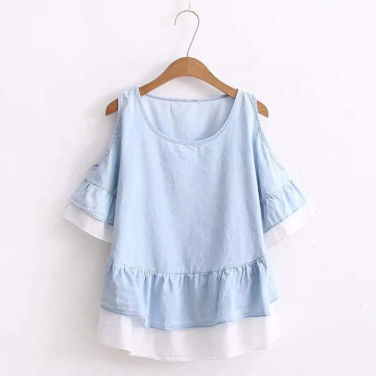 

Cotton leisure short sleeves students' loose fitting cartoon design fresh thin