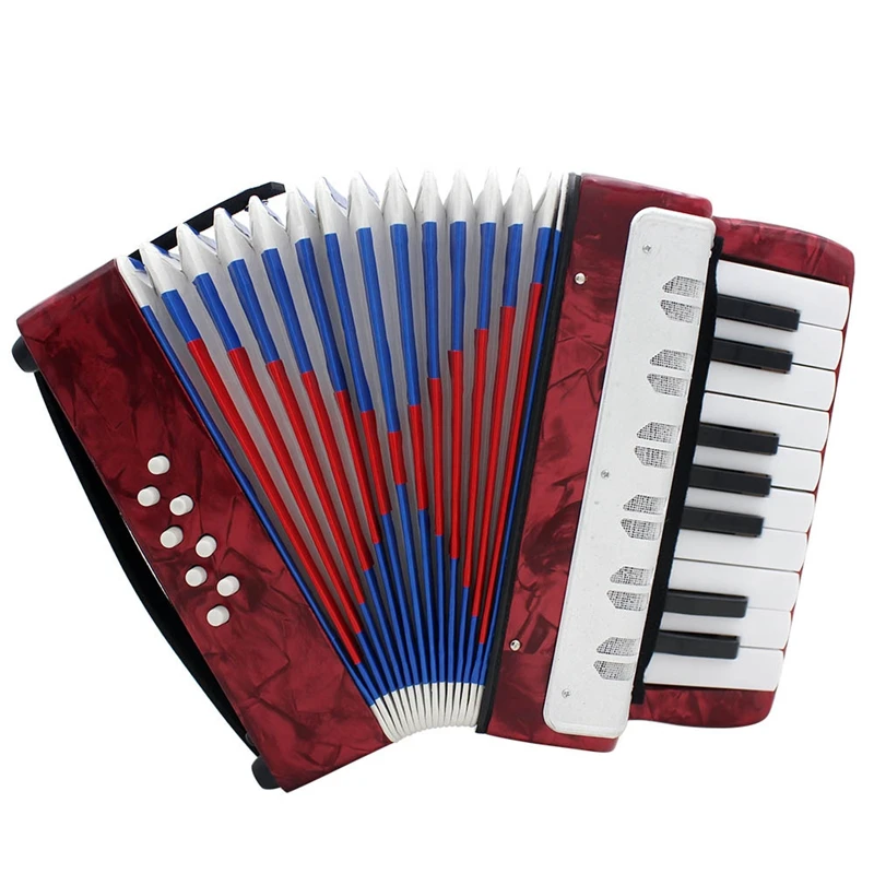 17 ключ профессиональный мини-аккордеон Образовательный музыкальный инструмент для детей и взрослых красный