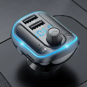 

DC5V Multifunctional Car Bluetooth Subwoofer Player Voltage Detection U Disk Playback Charger with Light Car Accessories