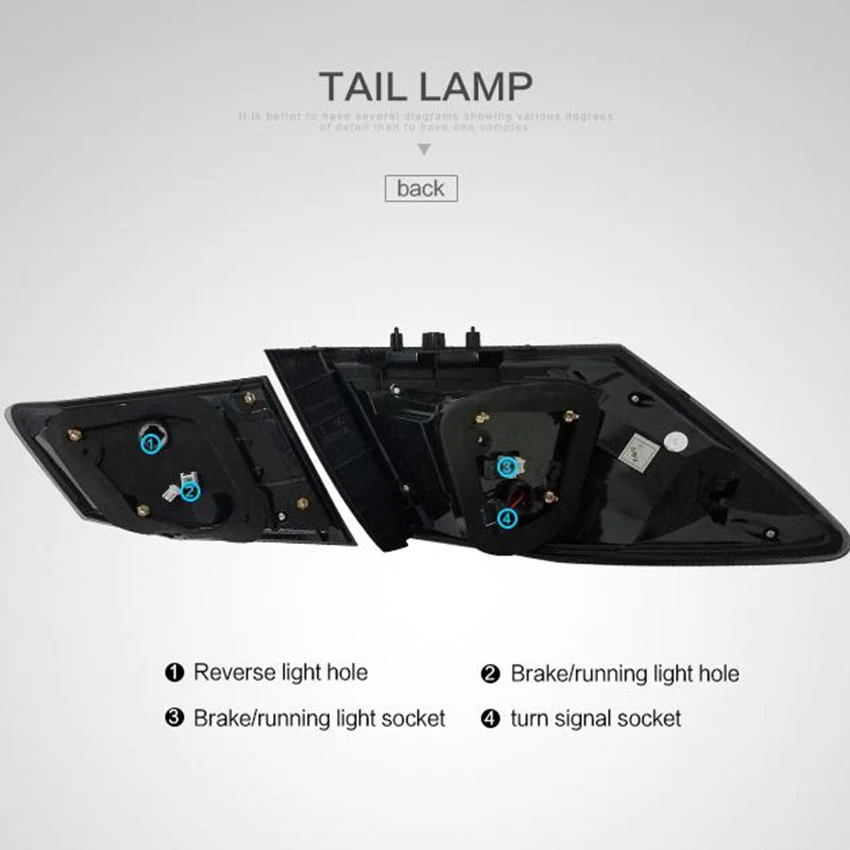  VLAND factory for car tail lamp for Accord LED taillight 2014 2016 2017 2019 with moving signal+plu - 4000081353903