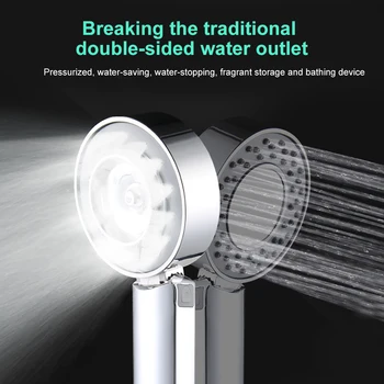 

Duplex Water Outlet Multifunctional Shower Head with 59 Inch Hose and Adjustable Bracket
