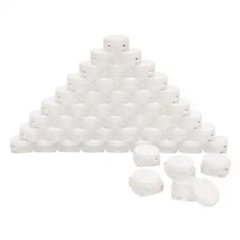 

Portable Mini Refillable Bottles Transparent Cosmetic Empty Cosmetic Jar Pot Eyeshadow Face Cream Container Refillable Box 50pcs