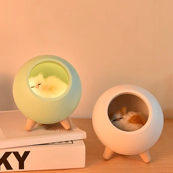 

Fashion Cute Cat Pet House Ambience Lamp Usb Charging Cute Cartoon Mini Led Night Light Home Decoration Dropship