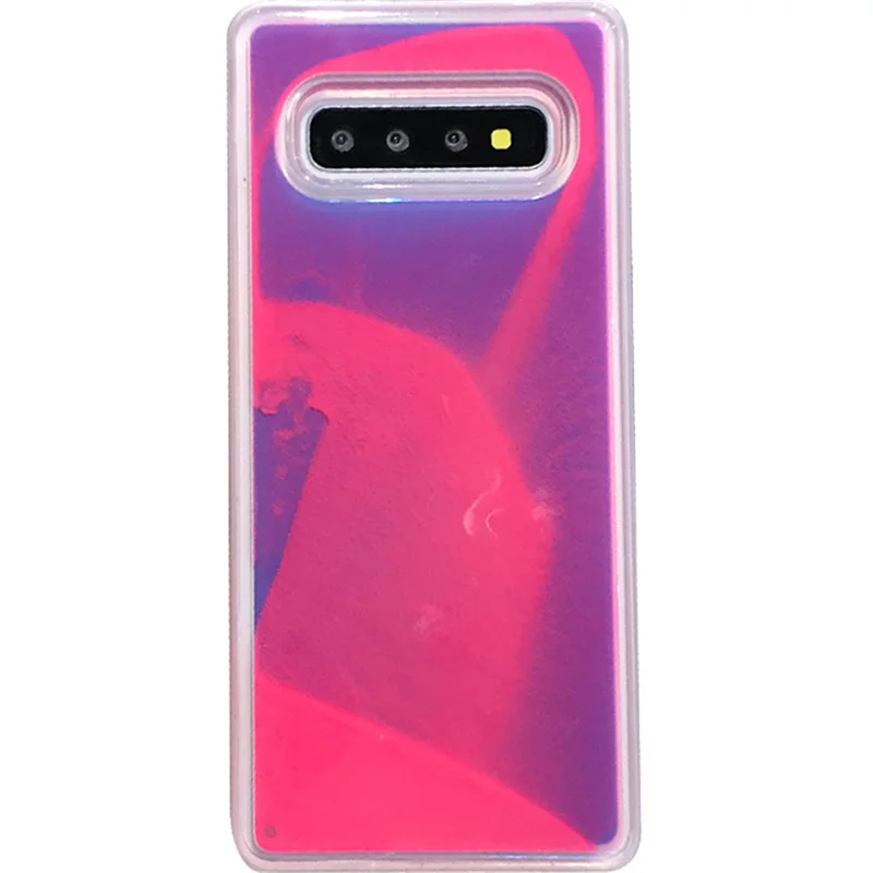 Светящийся неоновый песок чехол для samsung Galaxy S8 S9 S10 Plus Note 10 8 9 Pro светится в темноте Жидкий блеск зыбучий песок чехол s