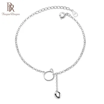 

Bague Ringen Lovely Kitty Bell Bracelet for Women Trendy Silver 925 Jewelry Simple Korean style design Female Fine Jewelry Gift