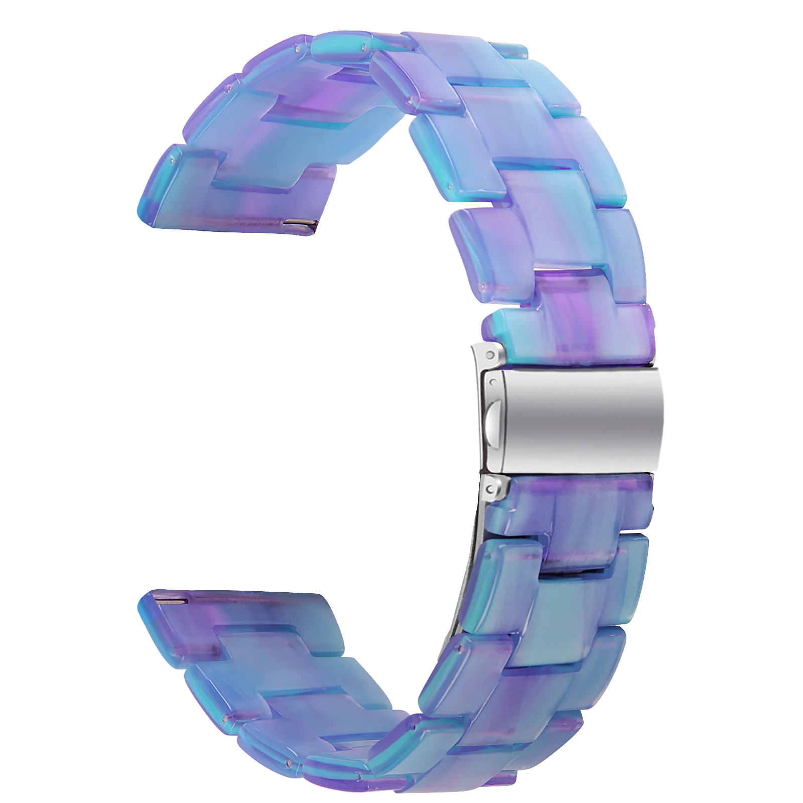 Enhanced 20mm Resin Smart Watch Strap - Versatile Replacement Wristband in Stylish Design