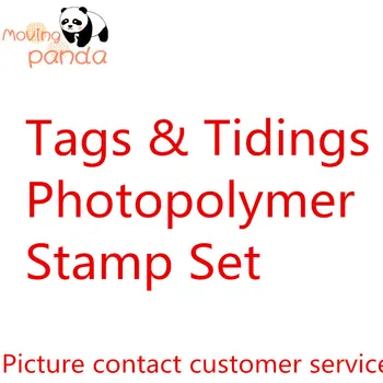 

MovingPanda JC018 Tags & Tidings Photopolymer Stamp Set Metal Cutting Dies and stamps for scrapbooking and making paper for card
