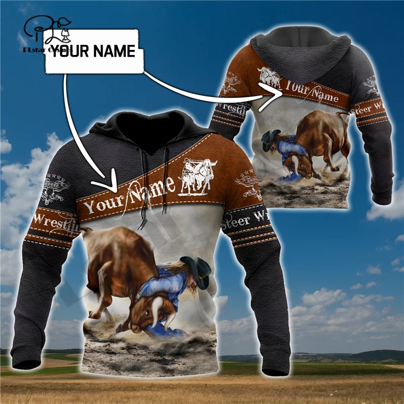 

PLstar Cosmos 3DPrint Newest Personalized Name Bull Riding Unique Unisex Men/Women Hrajuku Streetwear Hoodies/Zip/Sweatshirt W-1