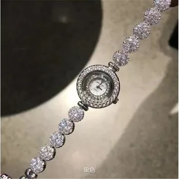 

Full diamond Fashion New Bracelet Water Diamond Waterproof Vhain Inlaid with diamond Strap Diamond Watch Gifts For Women