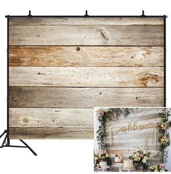 

BEIPOTO Wood Floor backdrop photography background wedding party decor supplies photo booth shoot studio props cake table 7137