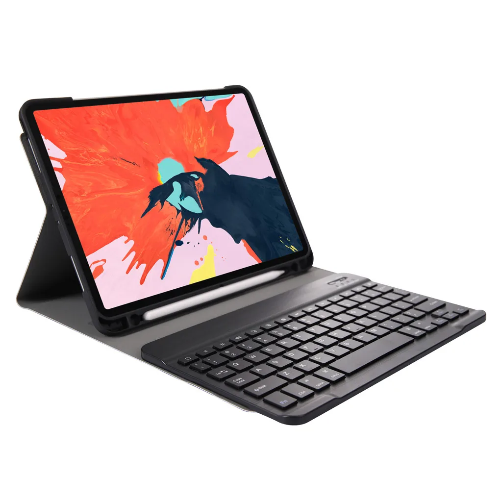 Для iPad Pro 11 дюймов Чехол тонкий корпус подставка для ручки Слот Чехол+ беспроводной Bluetooth 3,0 высокое качество клавиатура Поддержка IOS система