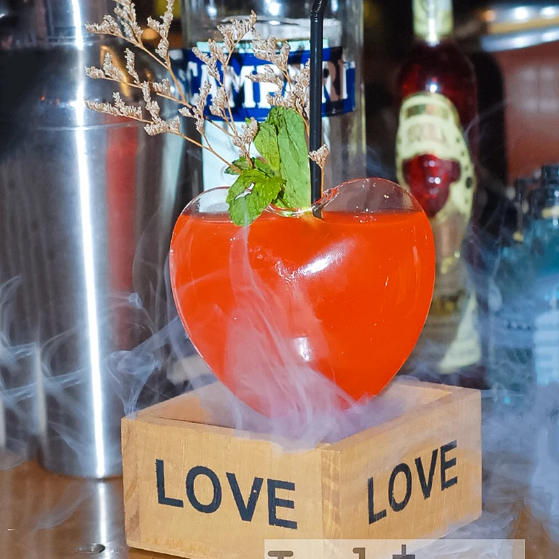 Креативное коктейльное стекло в форме сердца, прозрачная стеклянная кружка для пива, водки, бренди, бара, ресторана, клуба, вина, украшение, бокал для вина стопки для водки