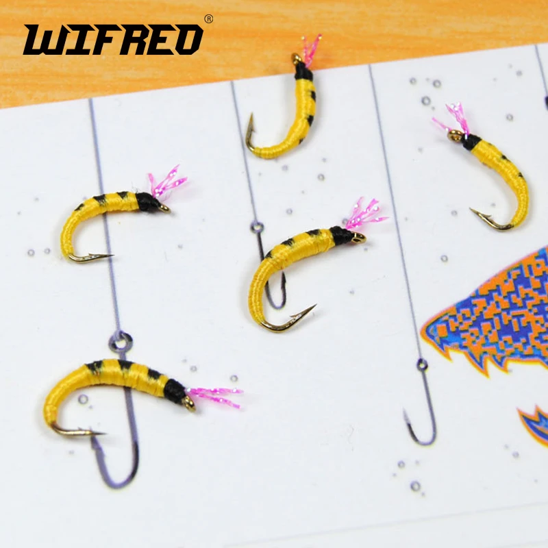 Wifreo 6 шт./лот #10 #12 #14 Радужный коричневый Брук серая форель Caddis Nymph приманки зуммеры