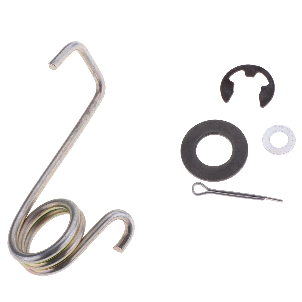 Rear Foot Brake Lever w/ Rod Kits Replace for Yamaha PW80 Motorcycle (Black&Silver)