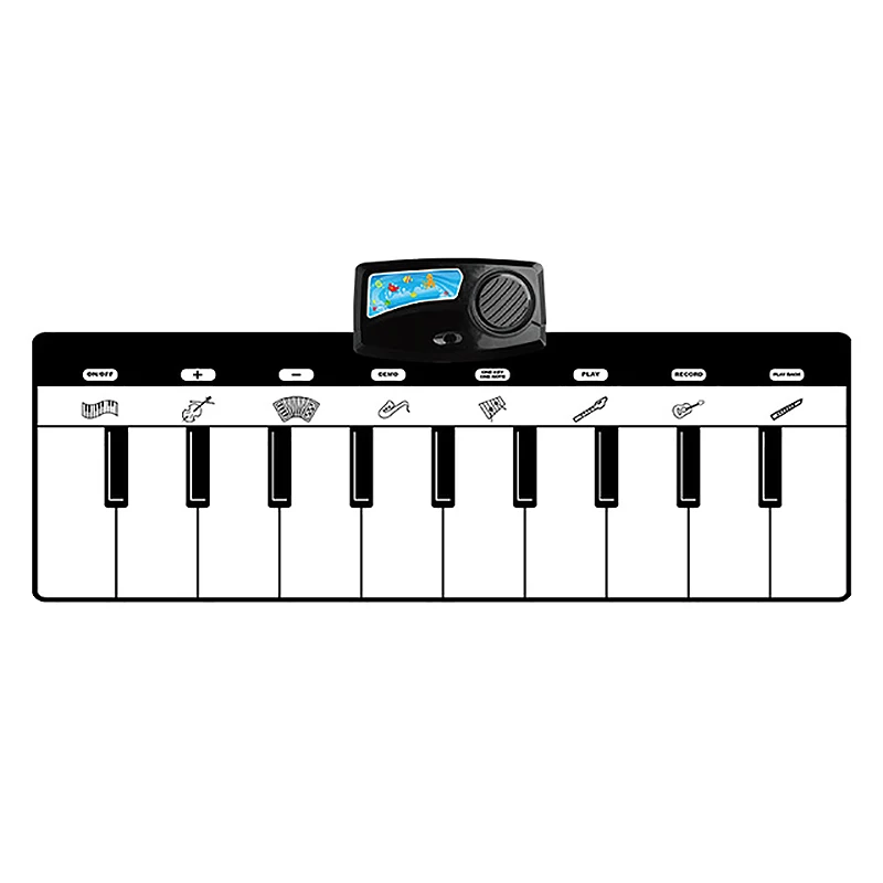 Музыкальный коврик клавиатура пианино игровой коврик с 10 сенсорными клавишами и 10 мелодий и 8 музыкальных инструментов обучающая игрушка